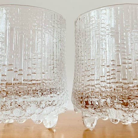 USED "IITTALA / ULTIMA THULE" OLD-FASHIONED GLASSES (MEDIUM)