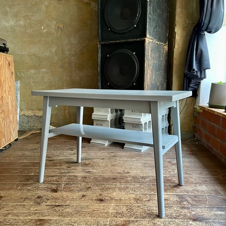 USED WOODEN STONE GRAIN LOW TABLE