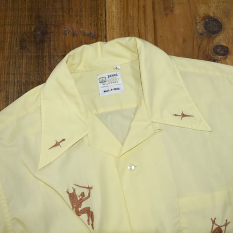 USED 70'S "PEARL OF THE ORIENT" GUAYABERA S/S SHIRT