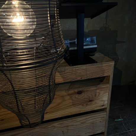 USED METAL FLAME PENDANT LAMP