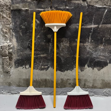 USED BROOM WITH WOODEN HANDLE