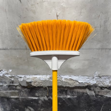 USED BROOM WITH WOODEN HANDLE
