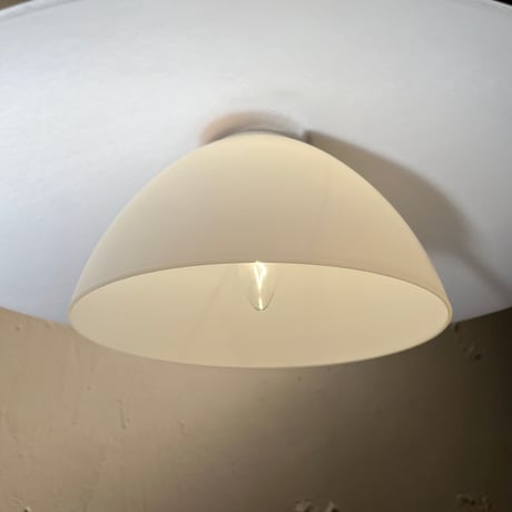 JAPAN USED GLASS & PLASTIC SHADE PENDANT LAMP