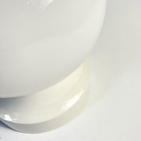 USED GLASS BALL SHADE CERAMIC TABLE LAMP