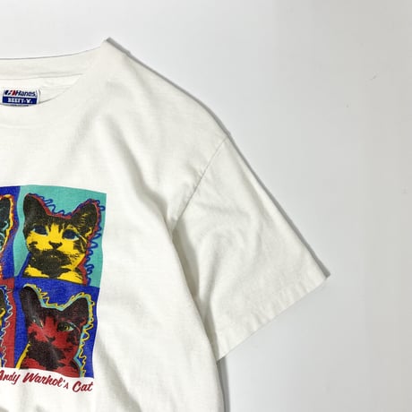 USED 80'S "ANDY WARHOL / CAT" TSH