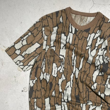 USED 70-80'S "TREBARK" CAMO POCKET T-SHIRT