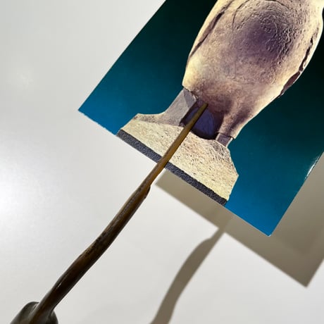 USED BUFFALO HORN CRANE OBJECT