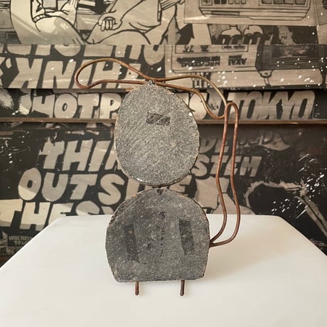 USED STONE DOG-SHAPED SCULPTURE