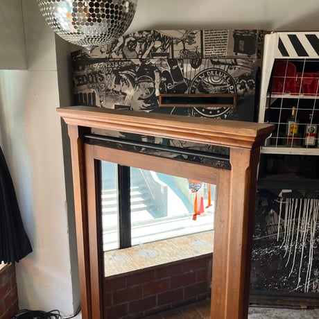 USED WOODEN FRAME STAND MIRROR