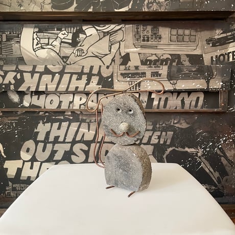 USED STONE DOG-SHAPED SCULPTURE