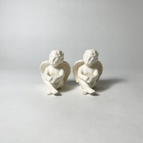 USED PORCELAIN ANGEL CANDLE HOLDER