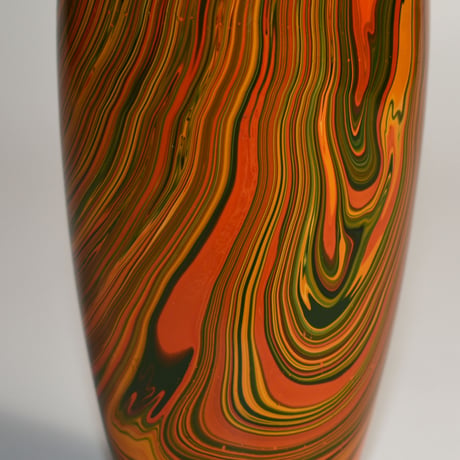 USED MARBLE CERAMIC FLOWER VASE