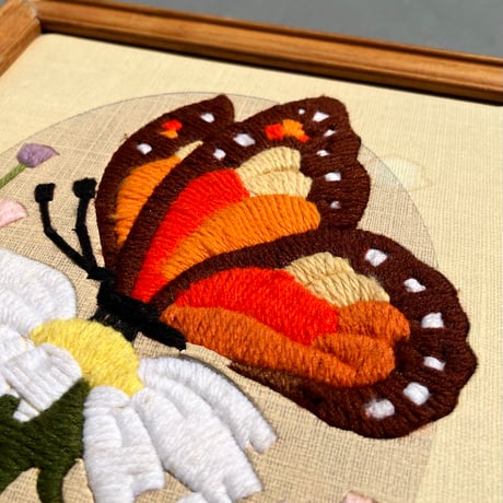 USED UNKNOWN ARTIST EMBROIDERY PAINTING WALL ART