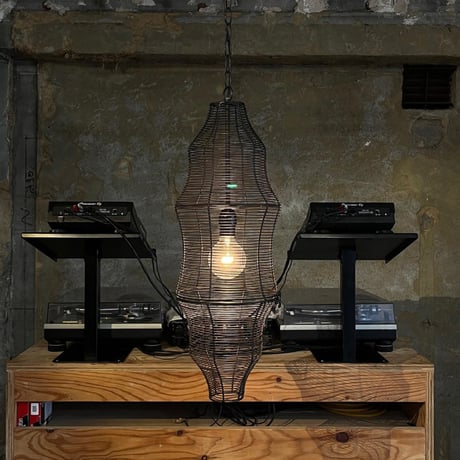USED METAL FLAME PENDANT LAMP