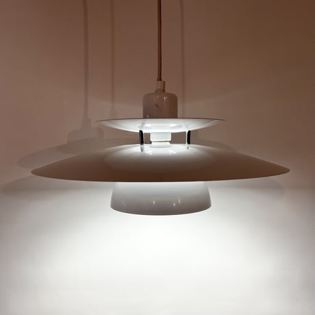 USED SCANDINAVIAN DESIGN IRON SHADE PENDANT LAMP