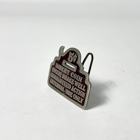 VINTAGE 70'S INSERT COIN 5 CENT BUCKLE