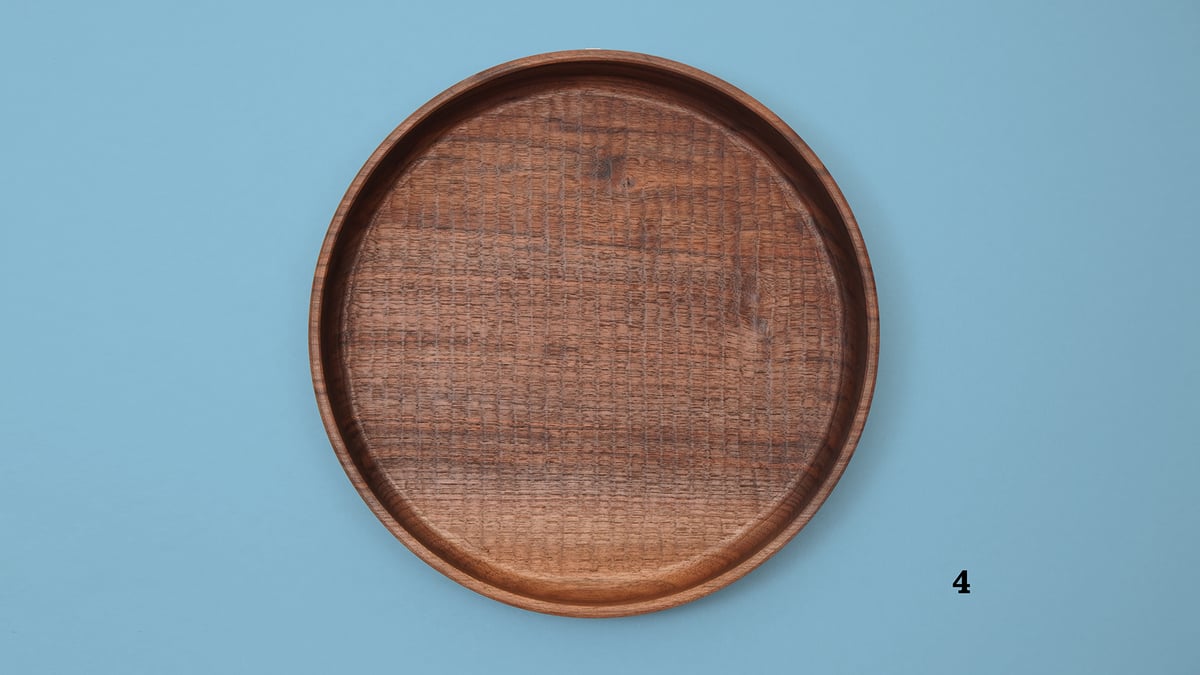 No.298ウォルナットのお盆 堀宏治さんのブラックウォールナットのお盆 24cm、28cm、30cm