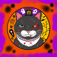 デジタルアート猫キャラ#6 /Halloween Zombie Cats