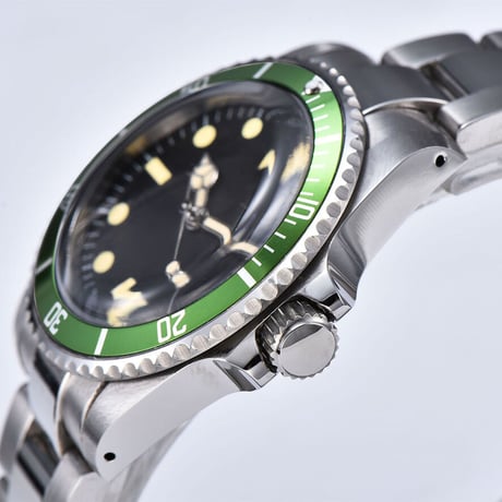 PARNIS メンズ自動巻き腕時計 サブマリーナー 39mm ヴィンテージ レトロ パーニス V16