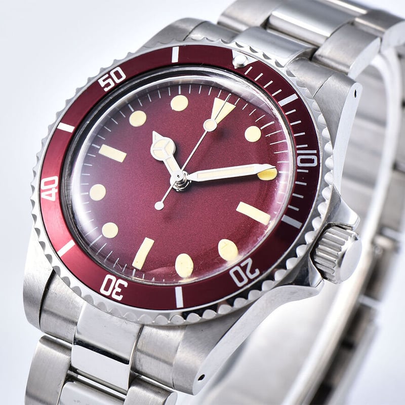 PARNIS メンズ自動巻き腕時計 サブマリーナー 39mm ヴィンテージ