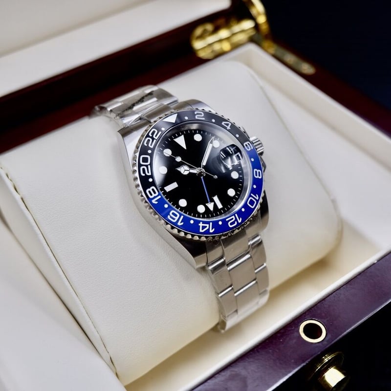 PARNIS 日本製NH34GMTムーブメント 自動巻き腕時計 40mm