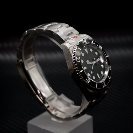 PARNIS メンズ自動巻き腕時計 サブマリーナー 40mm サファイアガラス 機械式 パーニス ブラック R26