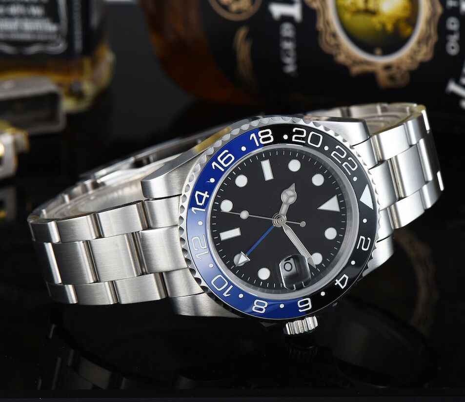 PARNIS 日本製NH34GMTムーブメント 自動巻き腕時計 40mm サファイア 