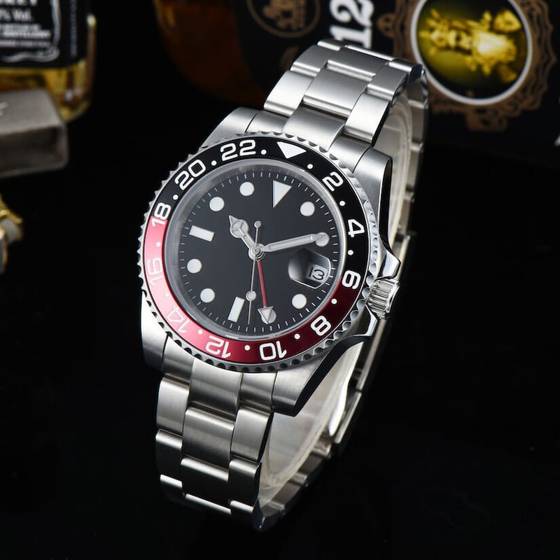 PARNIS 日本製NH34GMTムーブメント 自動巻き腕時計 40mm サファイア