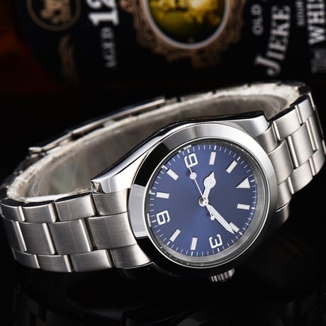 PARNIS メンズ自動巻き腕時計 エクスプローラー 39mm サファイアクリスタル 機械式 パーニス  R38