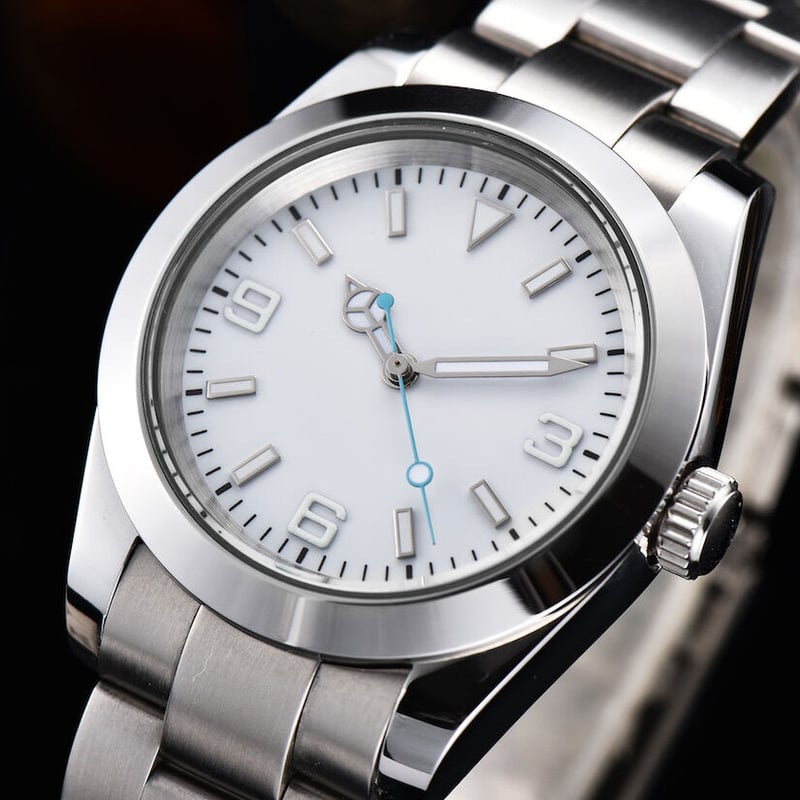 PARNIS メンズ自動巻き腕時計 エクスプローラー 39mm サファイア 
