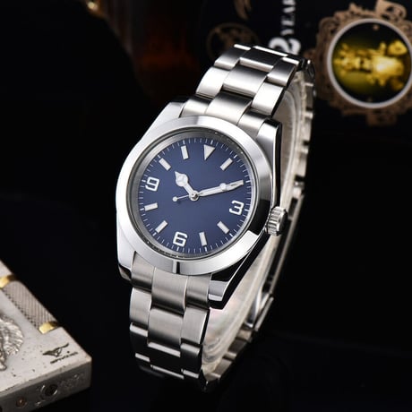 PARNIS メンズ自動巻き腕時計 エクスプローラー 39mm サファイアクリスタル 機械式 パーニス  R38