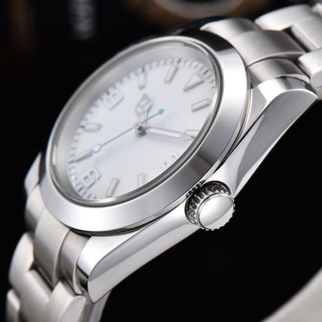 PARNIS メンズ自動巻き腕時計 エクスプローラー 39mm サファイアクリスタル 機械式 パーニス  R39