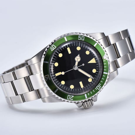 PARNIS メンズ自動巻き腕時計 サブマリーナー 39mm ヴィンテージ レトロ パーニス V16