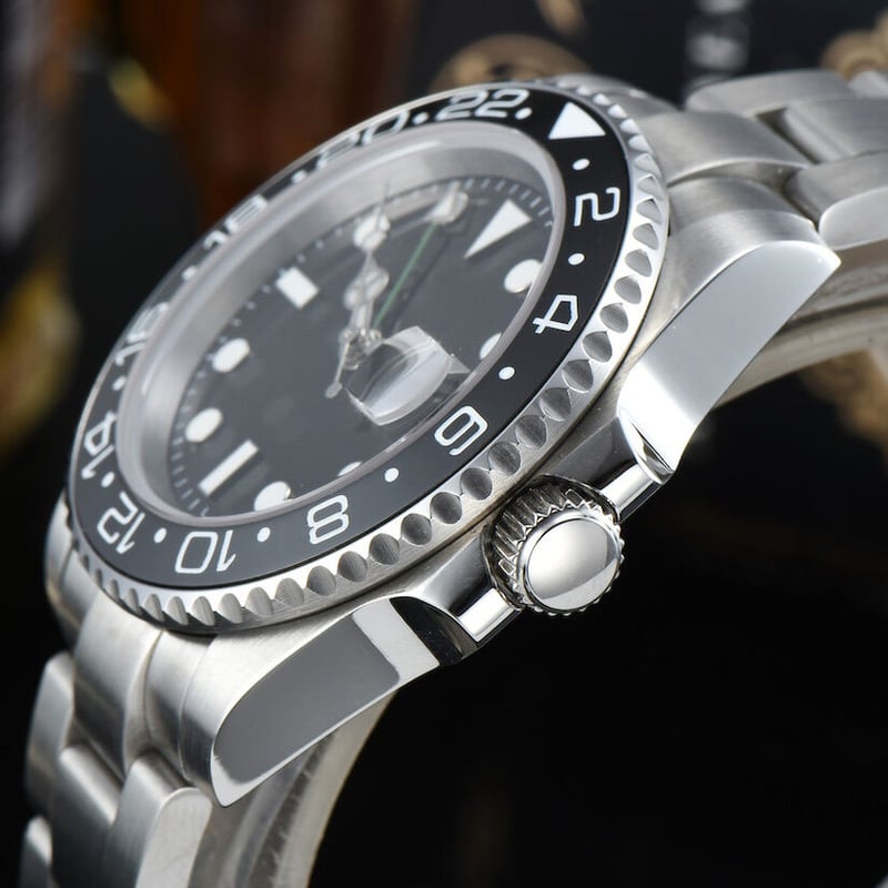 PARNIS 日本製NH34GMTムーブメント 自動巻き腕時計 40mm サファイア