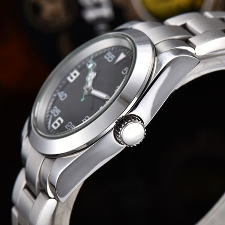 PARNIS メンズ自動巻き腕時計 エアキング 39mm サファイアクリスタル 機械式 パーニス  R37