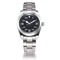 PARNIS メンズ自動巻き腕時計 エアキング 39mm サファイアクリスタル 機械式 パーニス  R37