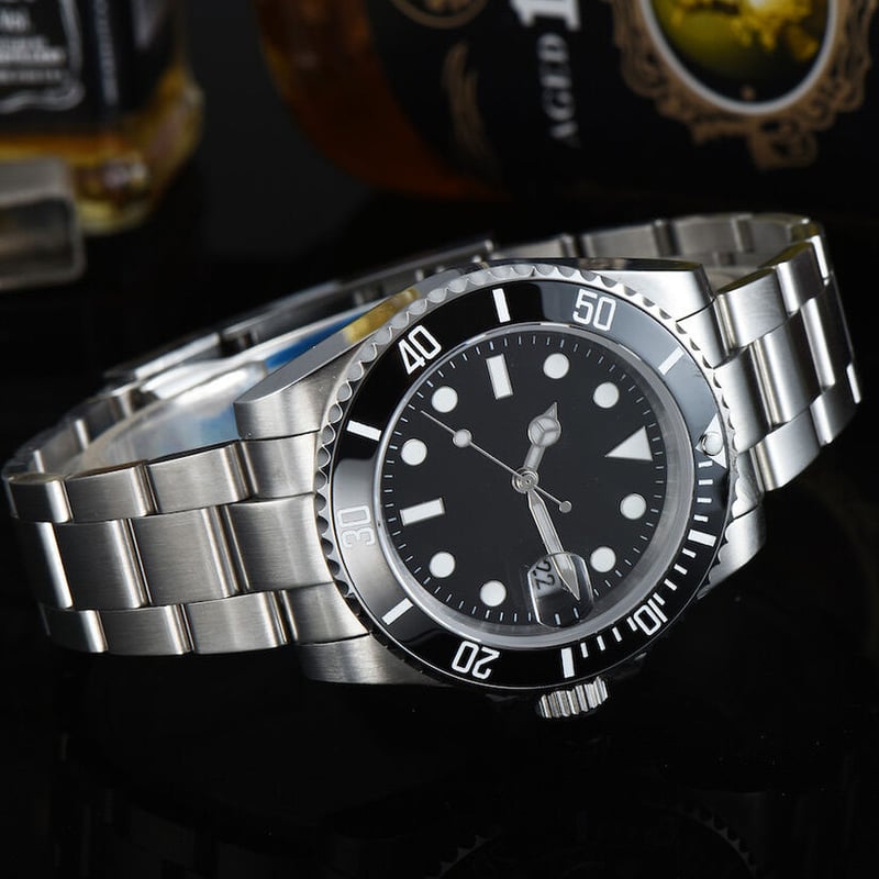 PARNIS メンズ自動巻き腕時計 サブマリーナー 40mm サファイア