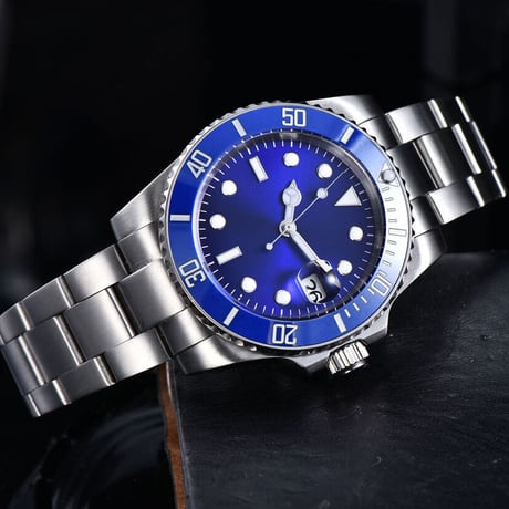 PARNIS メンズ自動巻き腕時計 サブマリーナー 40mm サファイアガラス 機械式 パーニス ブルー R29
