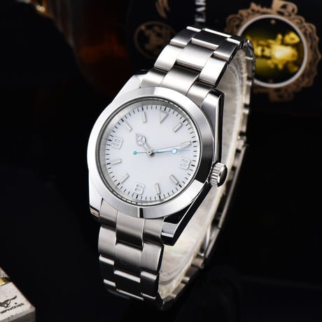 PARNIS メンズ自動巻き腕時計 エクスプローラー 39mm サファイアクリスタル 機械式 パーニス  R39