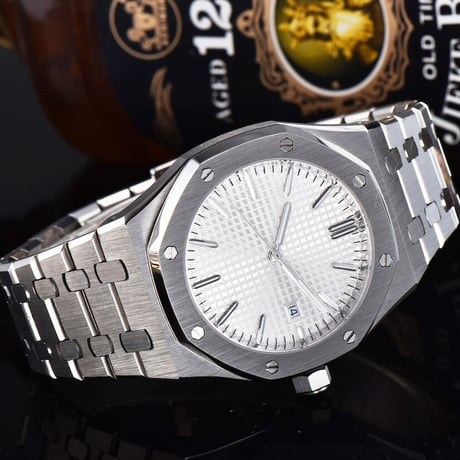 高性能ムーブメント・メンズ腕時計 41mm ロイヤルオーク 希少高級モデル ノーロゴ PARNIS パーニス AP74