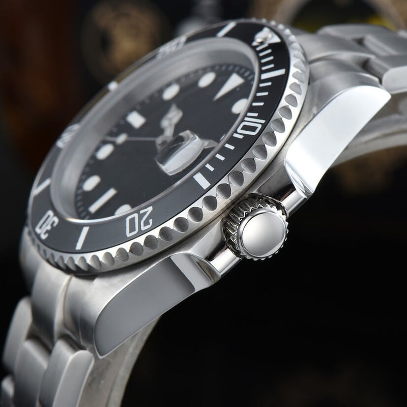 PARNIS メンズ自動巻き腕時計 サブマリーナー 40mm サファイアガラス