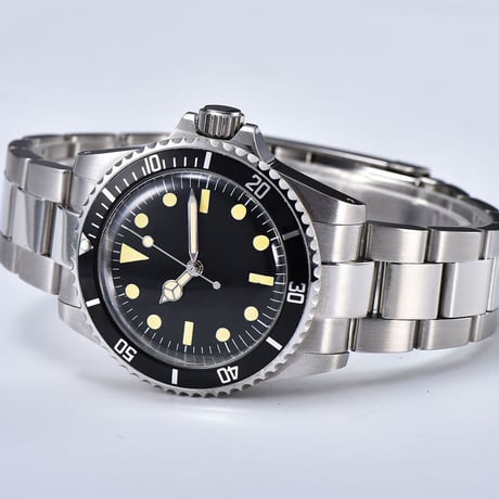 PARNIS メンズ自動巻き腕時計 サブマリーナー 39mm ヴィンテージ レトロ パーニス V12