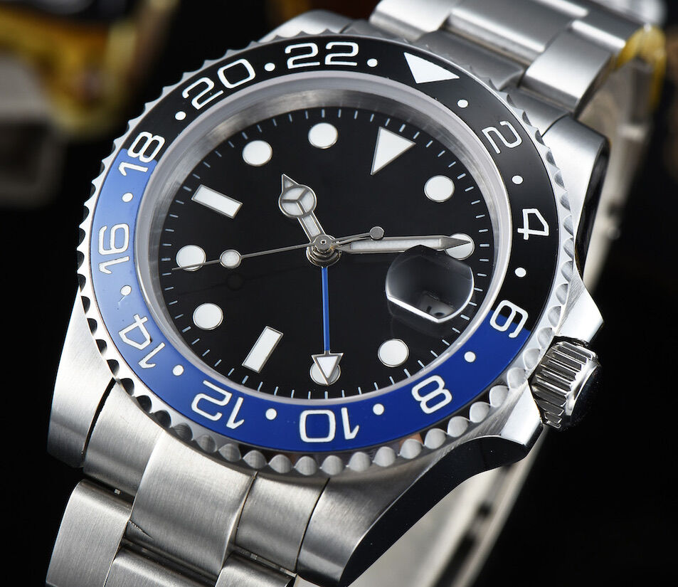 PARNIS 日本製NH34GMTムーブメント 自動巻き腕時計 40mm サファイア 