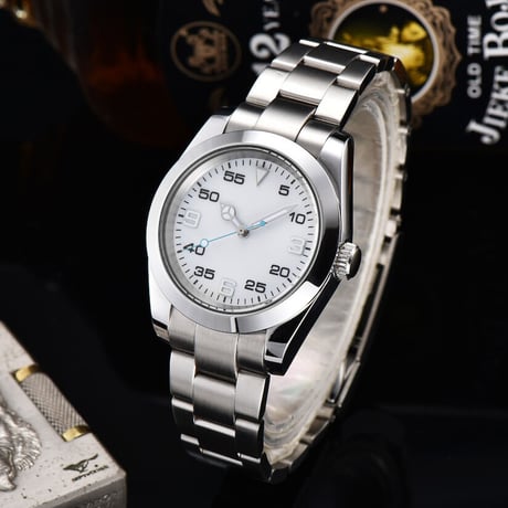 PARNIS メンズ自動巻き腕時計 エアキング 39mm サファイアクリスタル 機械式 パーニス  R94