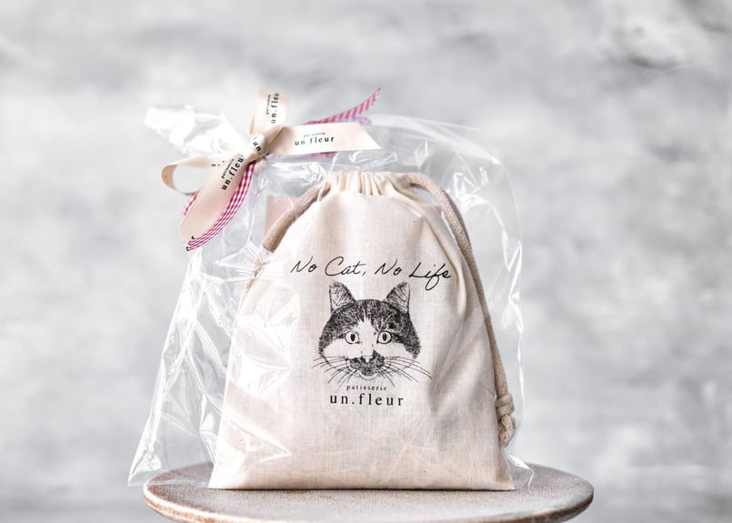保護猫支援】巾着セット「ゆきち」 | パティスリーアンフルール