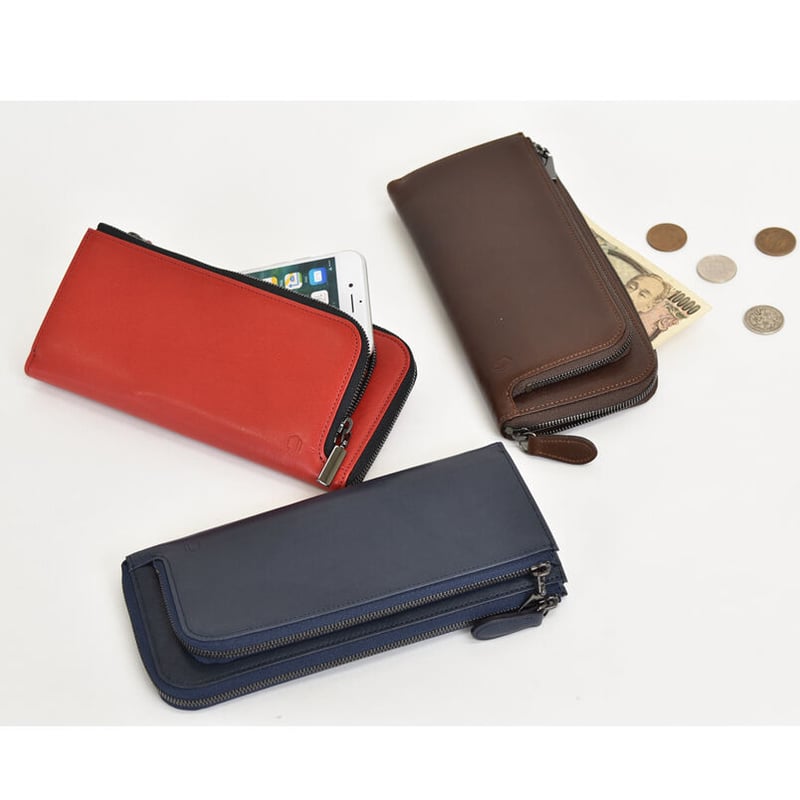 財布とスマホを一体化「ＷＬファスナー長財布」1026-605 | kuramae kobo