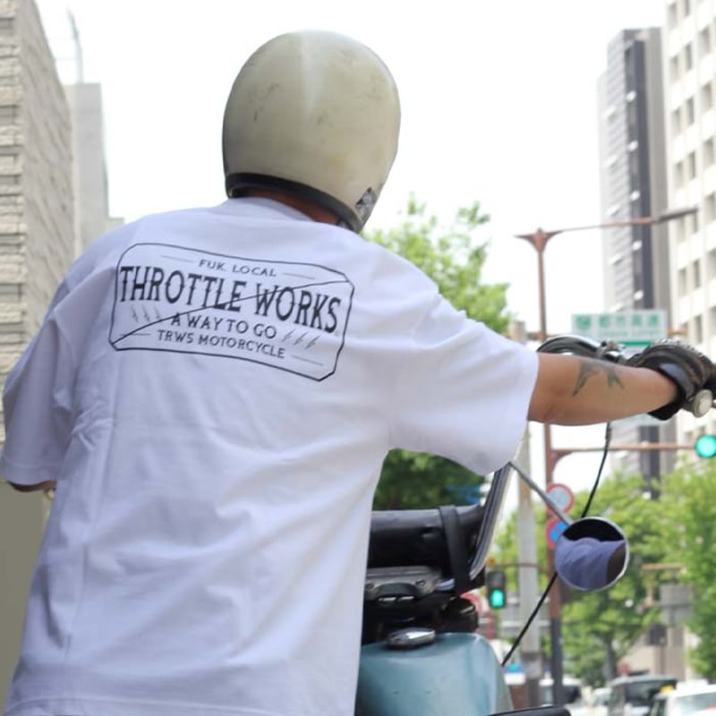 TRWS BOX LOGO 7.1oz Ragged T-Shirt | ThrottleWorks