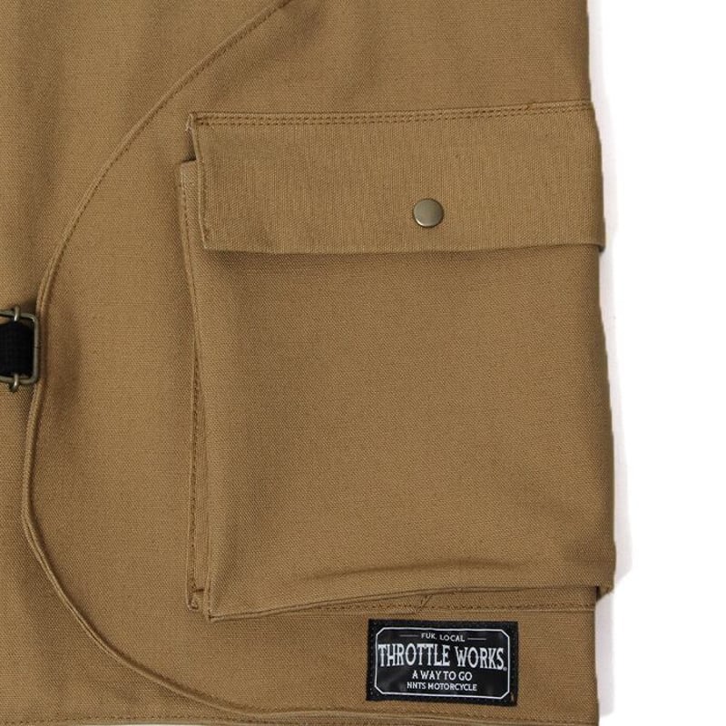 THROTTLE WORKS Touring Duck Brown Vest