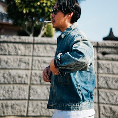12.5oz SALLY FOX SELVEDGE 1st DENIM JACKET AGING
