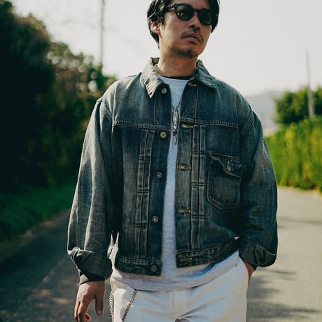12.5oz SALLY FOX SELVEDGE 1st DENIM JACKET AGING